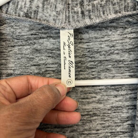 Per Seption Plus Size 1X Womens Open Front Cardigan Soft Feminine Teacher Duster - Picture 4 of 6